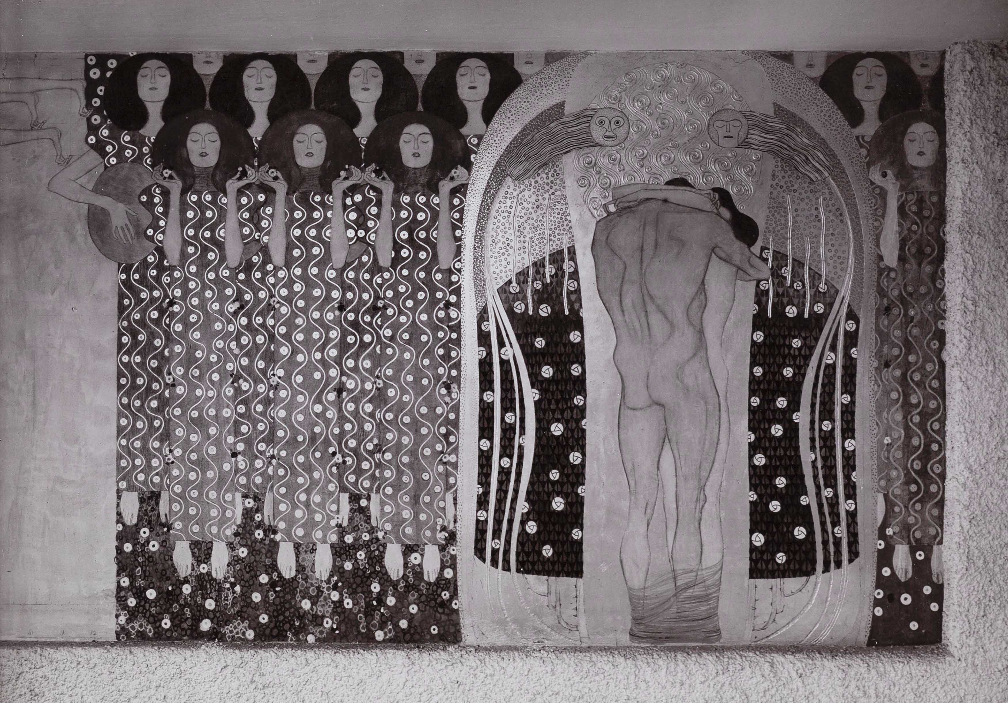 MORIZ NÄHR (1859–1945) 'The Kiss' from Gustav Klimt's 'Beethoven Frieze', Vienna c. 1902