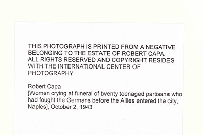 Lot 121 - ROBERT CAPA (1913–1954)