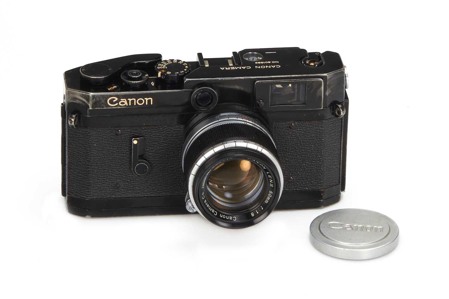 Lot 2 - Canon VI-L Black Paint + Canon Lens 1.8/50mm