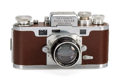 Lot 15 - Alpa Reflex de Luxe, Brown Leather + Angénieux Alitar 1.8/50mm