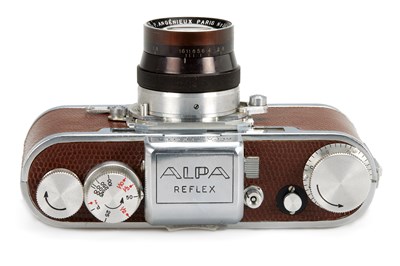 Lot 15 - Alpa Reflex de Luxe, Brown Leather + Angénieux Alitar 1.8/50mm