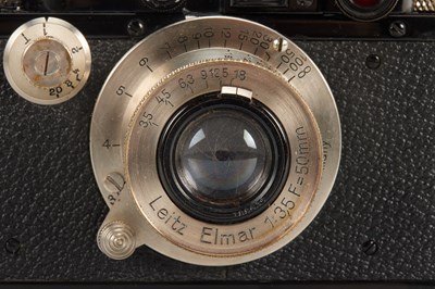 Lot 35 - Leica III Mod. F Black + Elmar 3.5/50mm Elmar