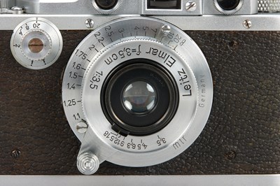 Lot 37 - Leica IIIa 'Marine M110' + Elmar 3.5/3.5cm 'Luftwaffen-Eigentum'