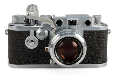 Lot 49 - Leica IIIf Betriebskamera + Compur Summicron 2/5cm Prototype