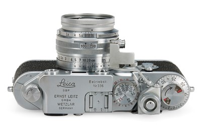 Lot 49 - Leica IIIf Betriebskamera + Compur Summicron 2/5cm Prototype