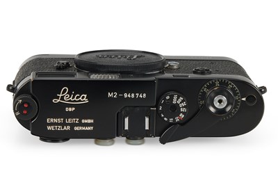 Lot 86 - Leica M2 Black Paint Button Rewind + Leicavit MP