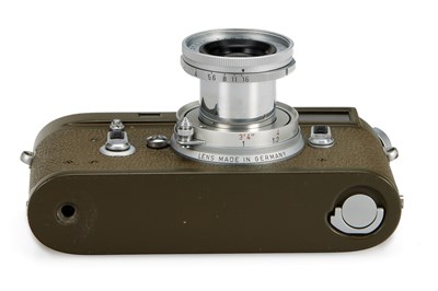 Lot 91 - Leica M4 Olive + Elmar 2.8/50mm Y 'Bundeswehr'