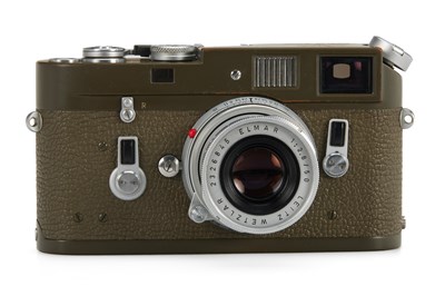 Lot 91 - Leica M4 Olive + Elmar 2.8/50mm Y 'Bundeswehr'