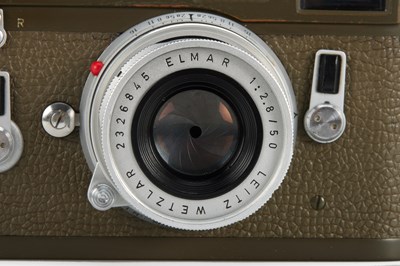 Lot 91 - Leica M4 Olive + Elmar 2.8/50mm Y 'Bundeswehr'