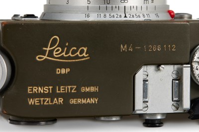 Lot 91 - Leica M4 Olive + Elmar 2.8/50mm Y 'Bundeswehr'