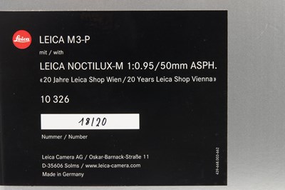 Lot 107 - Leica M3-P Chrome + Noctilux 0.95/50mm Chrome 10326