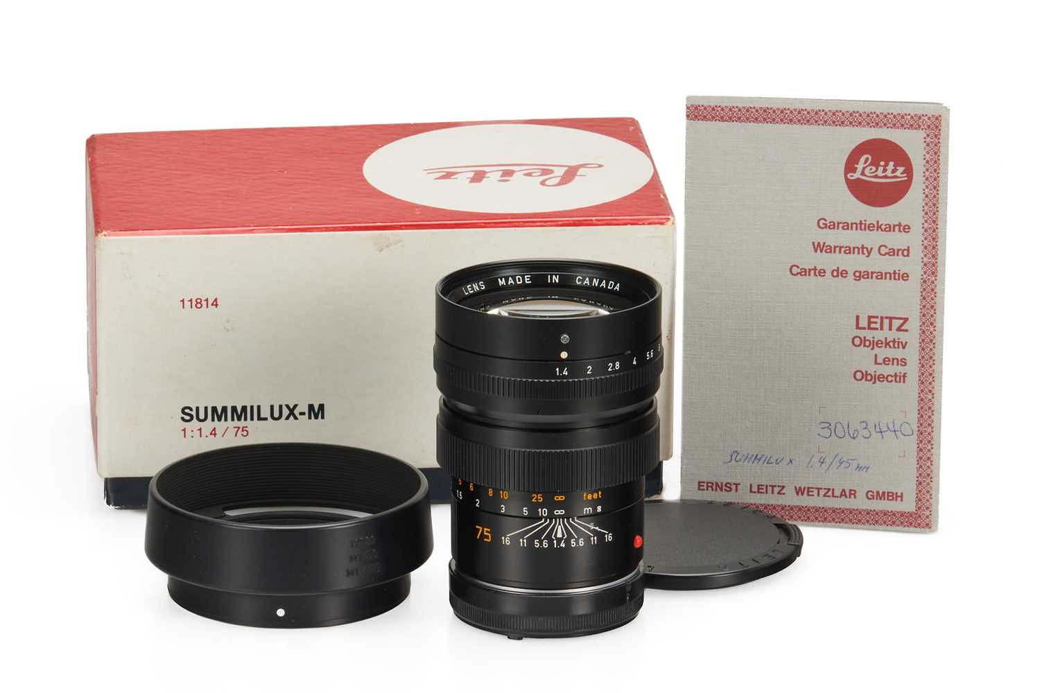Lot 133 - Leica Summilux-M 1.4/75mm 11814