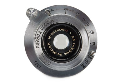 Lot 165 - Nippon Kogaku Tokyo f. M39 W-Nikkor.C 3.5/3.5cm MIOJ