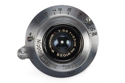 Lot 165 - Nippon Kogaku Tokyo f. M39 W-Nikkor.C 3.5/3.5cm MIOJ