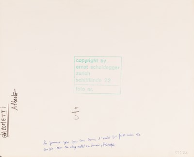 Lot 88 - ERNST SCHEIDEGGER (1923–2016)