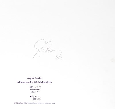 Lot 32 - AUGUST SANDER (1876–1964)