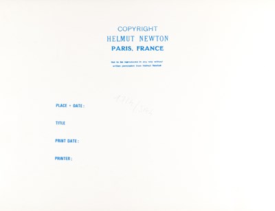 Lot 210 - HELMUT NEWTON (1920–2004)