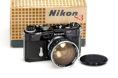 Lot 20 - Nikon S3 Olympic Black Paint + Nikkor 1.1/5cm