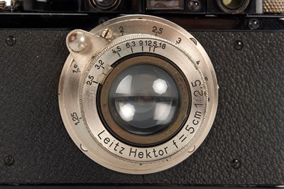 Lot 67 - Leica II Mod. D Black/Nickel + Hektor 2.5/5cm + RAPIDO Rapid Wind