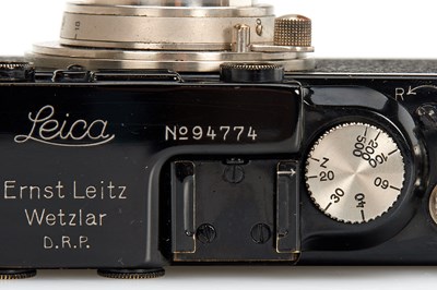Lot 67 - Leica II Mod. D Black/Nickel + Hektor 2.5/5cm + RAPIDO Rapid Wind