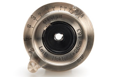 Lot 96 - Leitz Hektor 6.3/2.8cm Nickel + 2.8cm Finder SUUOQ + Hood SOOHN