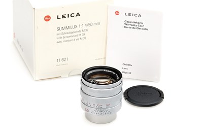 Lot 111 - Leica Summilux 1.4/50mm Chrome 11621