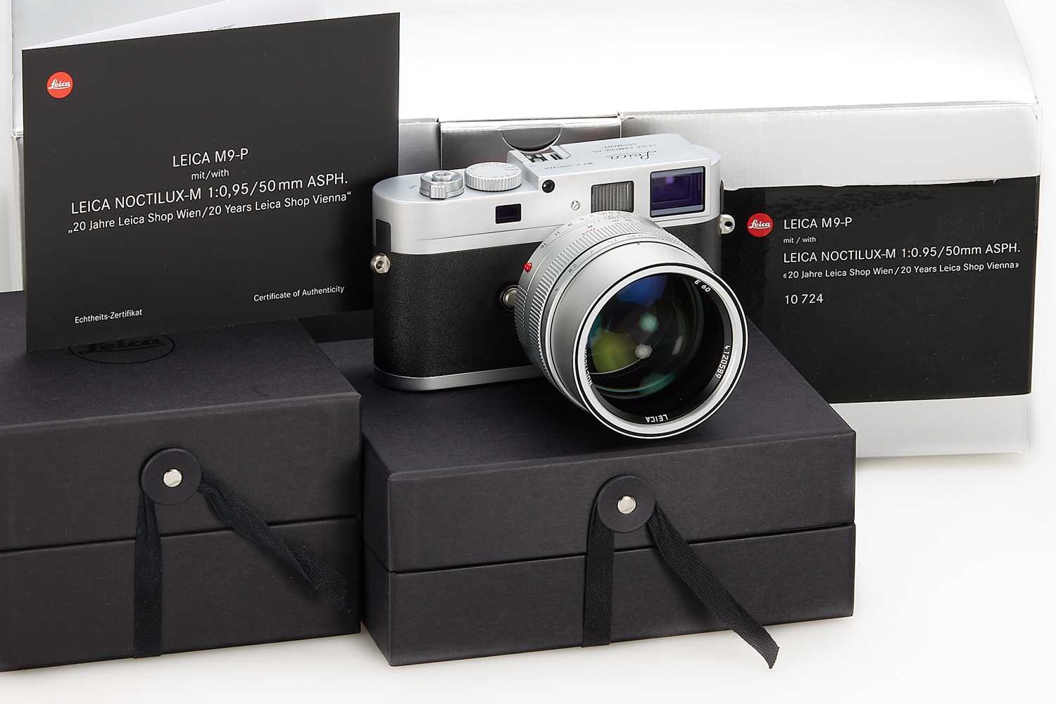 Lot 165 - Leica M9-P Chrome + Noctilux 0.95/50mm Chrome 'Leica Shop'