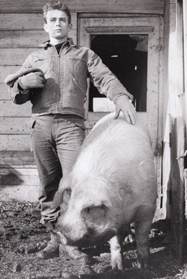 Lot 27 - DENNIS STOCK (1928–2010) | James Dean at the farm in Fairmount, Indiana, USA, February 1955