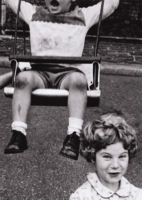 Lot 32 - WILLIAM KLEIN (1928–2022) | 'Boy on swing + simpering girl', New York City, USA 1955