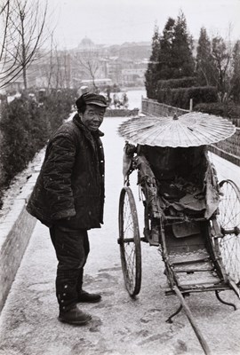 Lot 36 - MARC RIBOUD (1923–2016) | Man with rickshaw, Beijing, China 1957