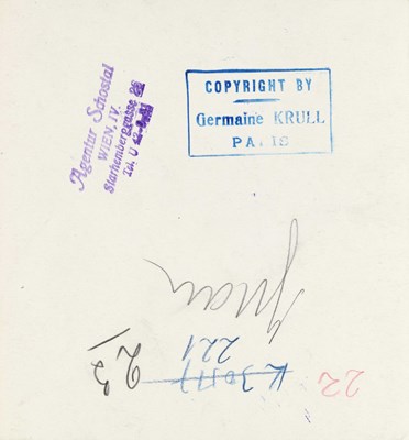 Lot 34 - GERMAINE KRULL (1897–1985)