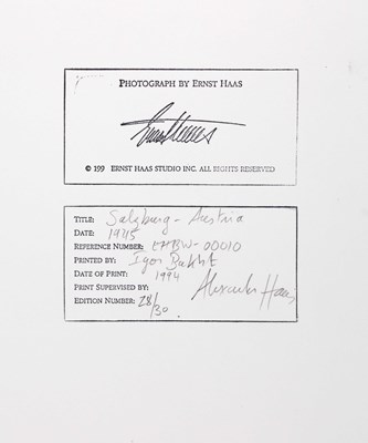 Lot 72 - ERNST HAAS (1921–1986)