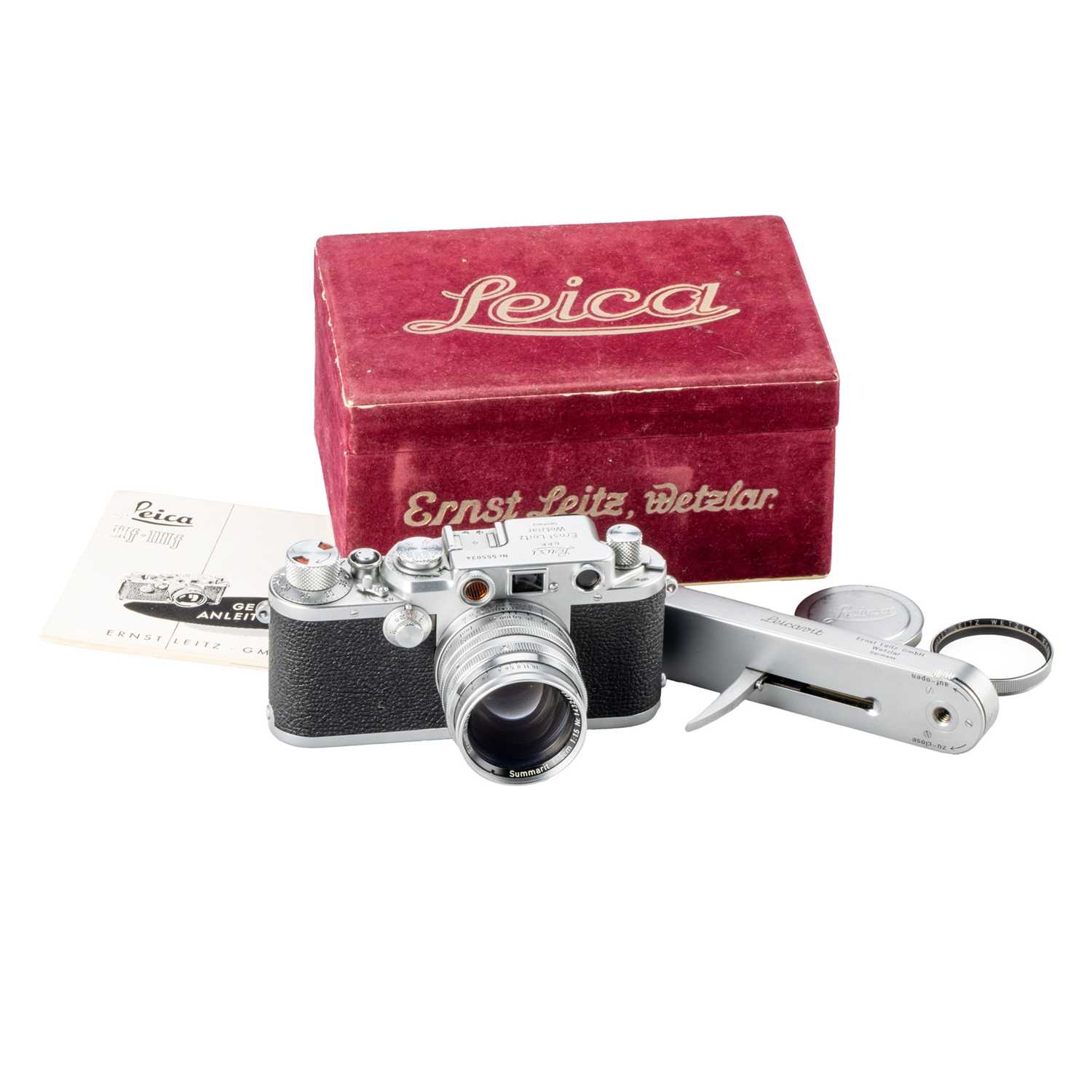 Lot 65 - Leica IIIf Black Dial outfit