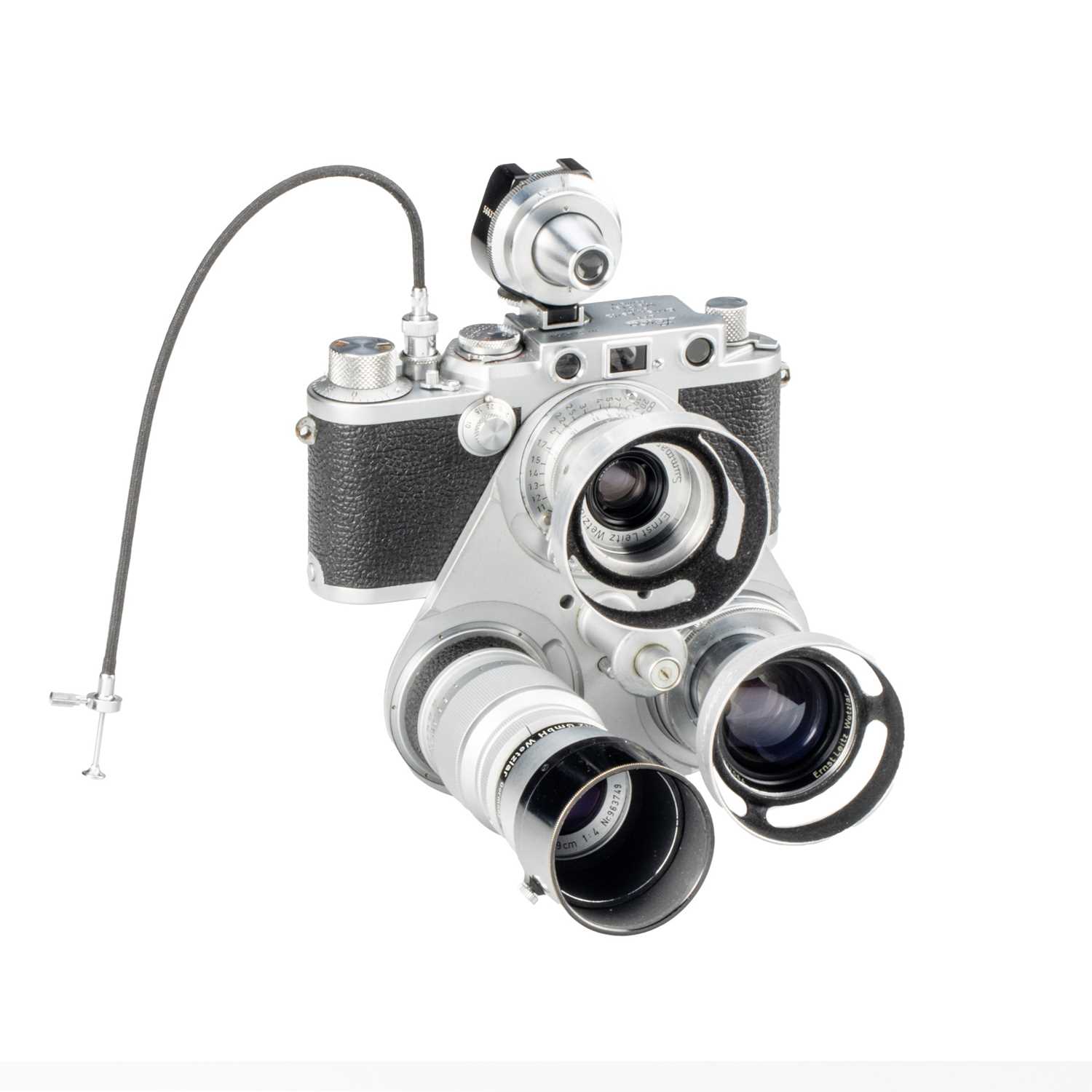 Lot 68 - Leica IIIf + Haber & Fink Lens Turret
