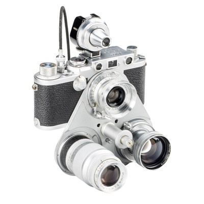 Lot 68 - Leica IIIf + Haber & Fink Lens Turret