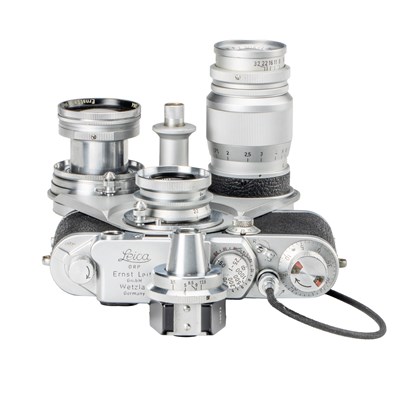 Lot 68 - Leica IIIf + Haber & Fink Lens Turret