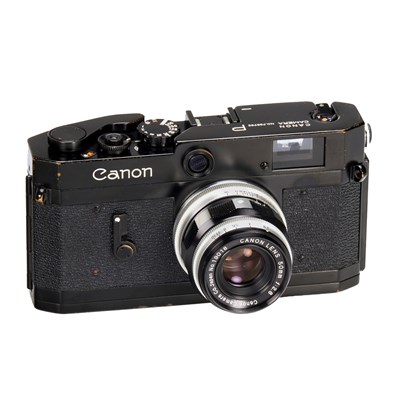Lot 221 - Canon P Black Paint + Canon Lens 2.8/50mm
