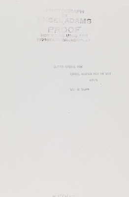 Lot 40 - ANSEL ADAMS (1902–1984)