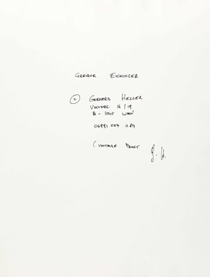 Lot 65 - GERHARD HELLER (1947–2017)