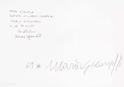 Lot 96 - MARIO GIACOMELLI (1925–2000)