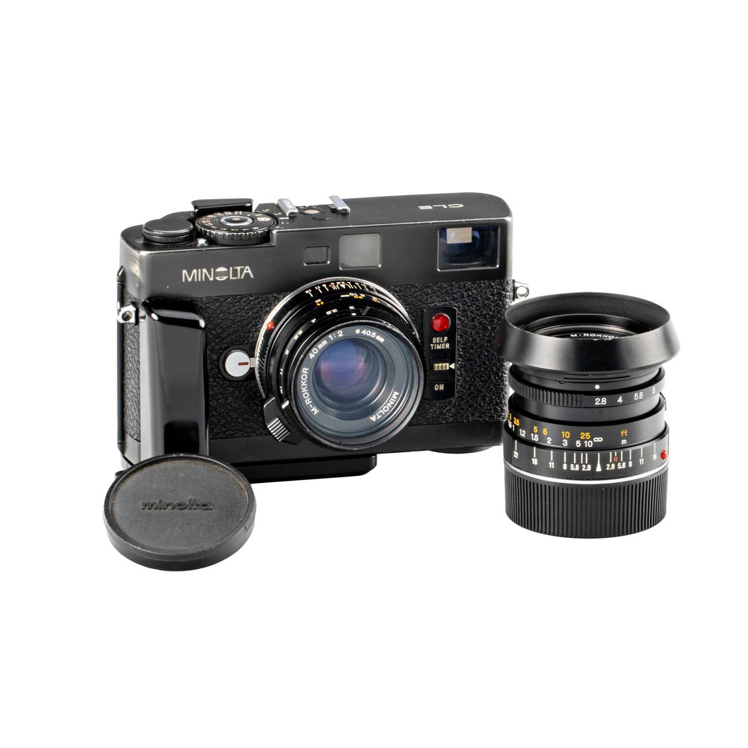 Lot 73 - Minolta CLE + M-Rokkor 2/40mm + 2.8/28mm