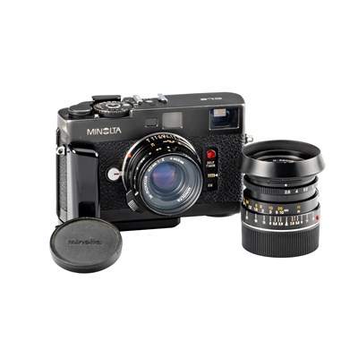 Lot 73 - Minolta CLE + M-Rokkor 2/40mm + 2.8/28mm